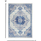 HomeRoots 6' x 9' Ivory and Blue Medallion Area Rug