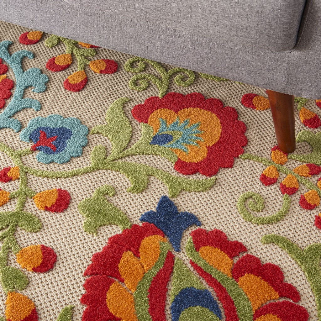 HomeRoots 6' x 9' Mediterra Indoor Outdoor Area Rug