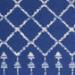 HomeRoots 6' x 9' Navy Blue and Ivory Berber Pattern Area Rug