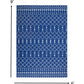 HomeRoots 6' x 9' Navy Blue and Ivory Berber Pattern Area Rug