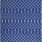 HomeRoots 6' x 9' Navy Blue and Ivory Berber Pattern Area Rug