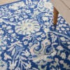 HomeRoots 6' x 9' Navy and Ivory Intricate Floral Area Rug
