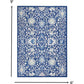 HomeRoots 6' x 9' Navy and Ivory Intricate Floral Area Rug