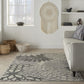 HomeRoots 6’ x 9’ Silver and Gray Indoor Outdoor Area Rug