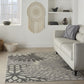 HomeRoots 6’ x 9’ Silver and Gray Indoor Outdoor Area Rug