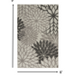 HomeRoots 6’ x 9’ Silver and Gray Indoor Outdoor Area Rug
