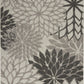 HomeRoots 6’ x 9’ Silver and Gray Indoor Outdoor Area Rug
