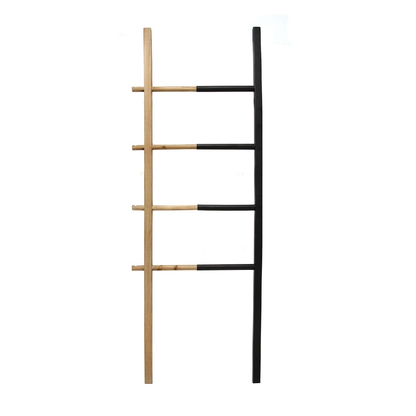 HomeRoots 60 Wood & Metal Decorative Ladder