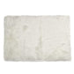 HomeRoots 60" x 36" Rectangular Faux Fur Area Rug in Off White Finish