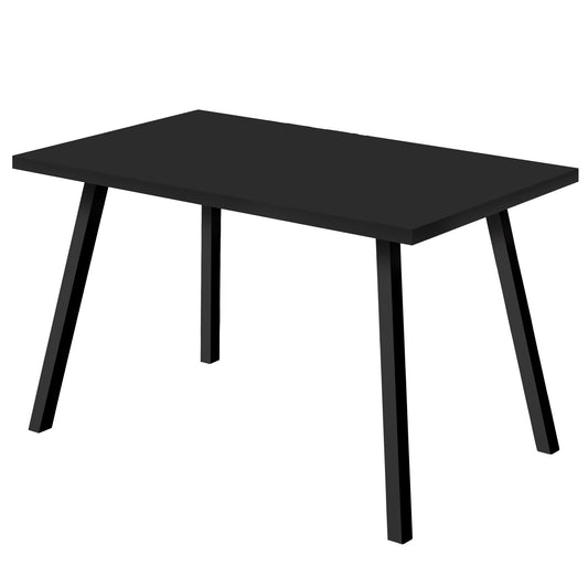 HomeRoots 60" x 36" x 31 " Black Black Metal Dining Table