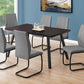 HomeRoots 60" x 36" x 31 " Cappuccino Black Metal Dining Table