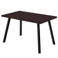 HomeRoots 60" x 36" x 31 " Cappuccino Black Metal Dining Table