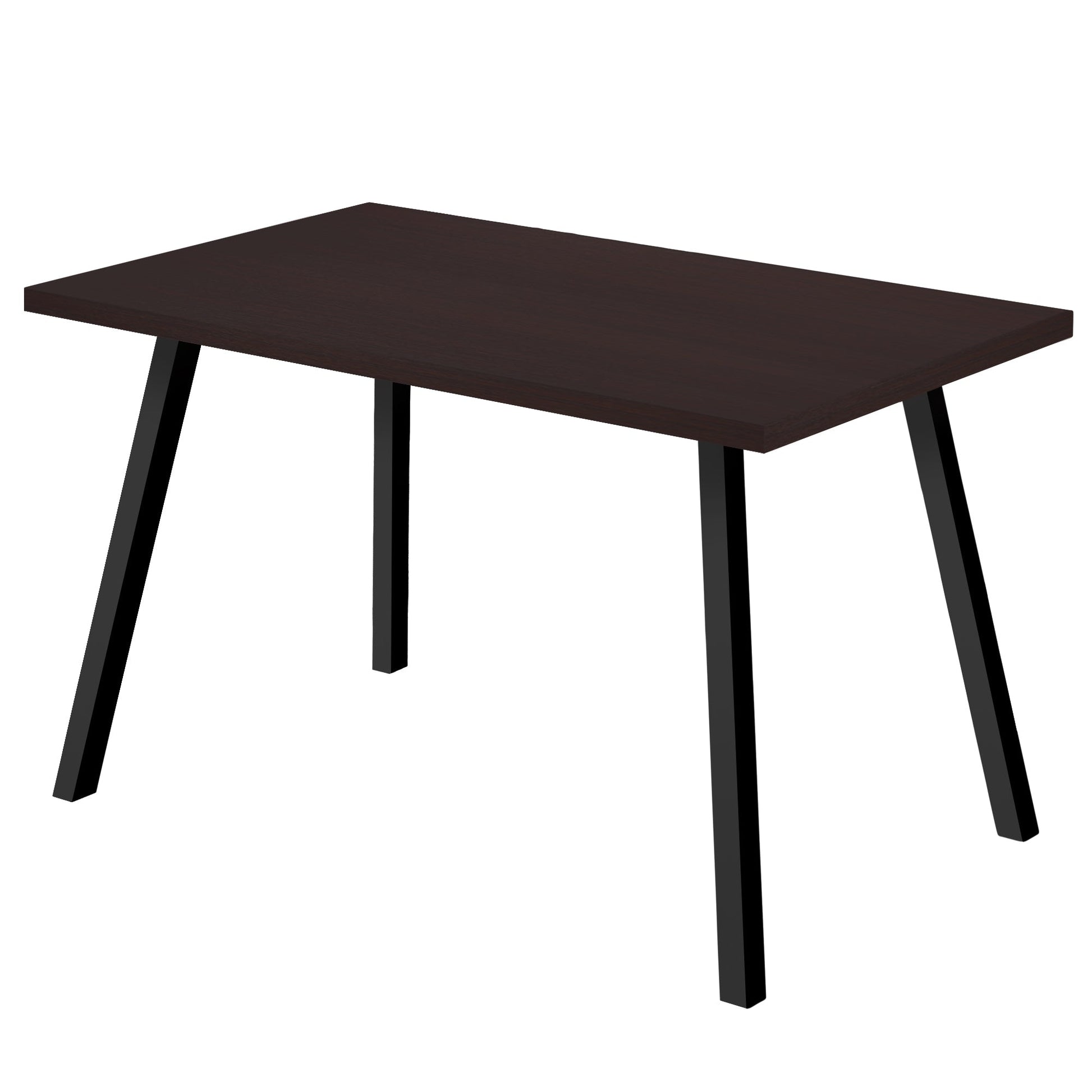 HomeRoots 60" x 36" x 31 " Cappuccino Black Metal Dining Table