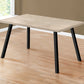 HomeRoots 60" x 36" x 31 " Dark Taupe Black Metal Dining Table