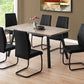HomeRoots 60" x 36" x 31 " Dark Taupe Black Metal Dining Table