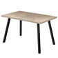 HomeRoots 60" x 36" x 31 " Dark Taupe Black Metal Dining Table