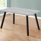 HomeRoots 60" x 36" x 31 " Grey Black Metal Dining Table