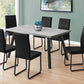 HomeRoots 60" x 36" x 31 " Grey Black Metal Dining Table