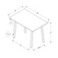 HomeRoots 60" x 36" x 31 " Grey Black Metal Dining Table