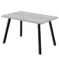 HomeRoots 60" x 36" x 31 " Grey Black Metal Dining Table