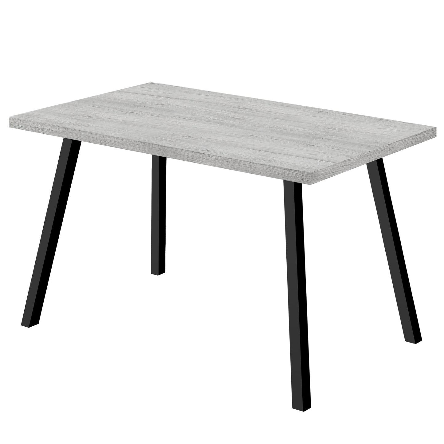 HomeRoots 60" x 36" x 31 " Grey Black Metal Dining Table