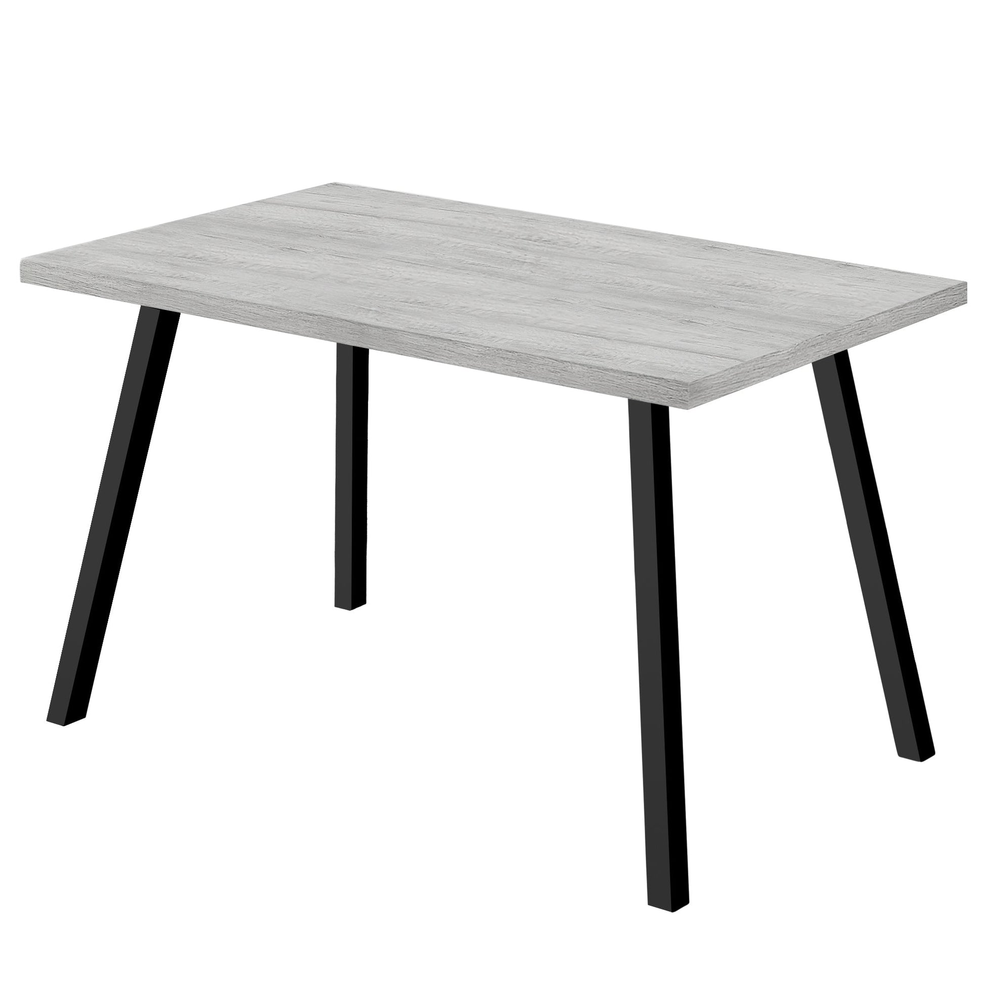 HomeRoots 60" x 36" x 31 " Grey Black Metal Dining Table