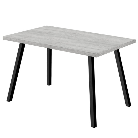 HomeRoots 60" x 36" x 31 " Grey Black Metal Dining Table