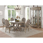 HomeRoots 60" x 60" x 30" Dining Table In Antique Champagne Finish