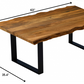 HomeRoots 63" Solid Wood Dining Table With Brown And Black Finish