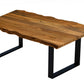 HomeRoots 63" Solid Wood Dining Table With Brown And Black Finish