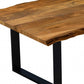 HomeRoots 63" Solid Wood Dining Table With Brown And Black Finish
