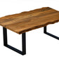 HomeRoots 63" Solid Wood Dining Table With Brown And Black Finish