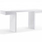 HomeRoots 63" Trestle Console Table in White Finish