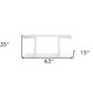 HomeRoots 63" Trestle Console Table in White Finish