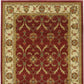 HomeRoots 63" x 91" Red or Ivory Polypropylene Rug