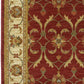 HomeRoots 63" x 91" Red or Ivory Polypropylene Rug