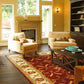 HomeRoots 63" x 91" Red or Ivory Polypropylene Rug