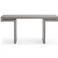 HomeRoots 63" x 15" x 35" Oak Veneer Console in Grey Finish
