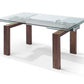 HomeRoots 63 x 35 x 30 Walnut Solid Wood Extendable Dining Table