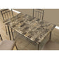 HomeRoots 63.5" X 81" X 101" Cappuccino Microfiber Foam And MDF Dining in Set Of Five