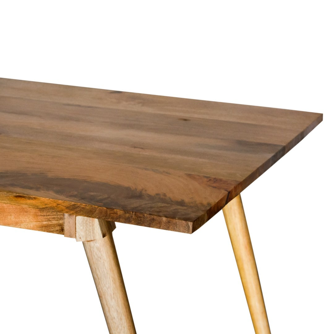 HomeRoots 64" Solid Wood Dining Table In Natural Honey Finish