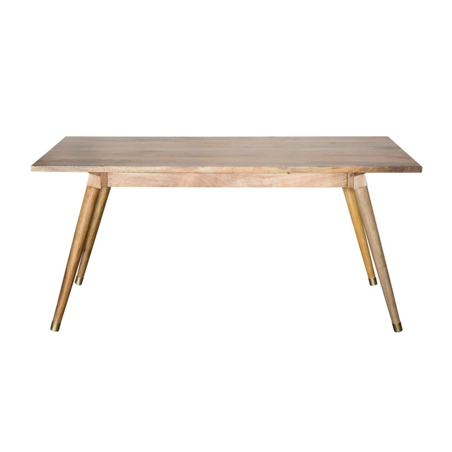 HomeRoots 64" Solid Wood Dining Table In Natural Honey Finish