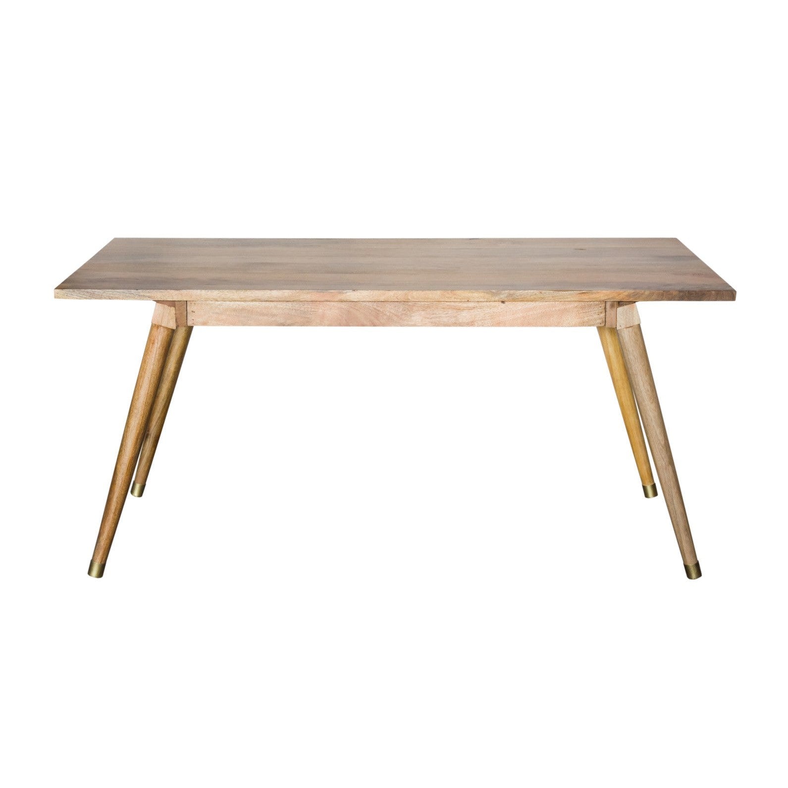 HomeRoots 64" Solid Wood Dining Table In Natural Honey Finish