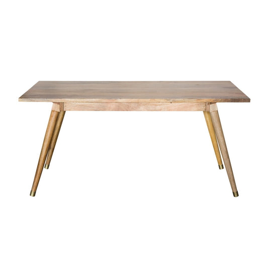 HomeRoots 64" Solid Wood Dining Table In Natural Honey Finish