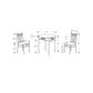 HomeRoots 64" X 64" X 102" Cappuccino and Silver Metal Dining Set in Set of Three