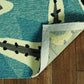HomeRoots 66 x 66 Ivory Blue Polyester Rug