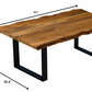 HomeRoots 68" Solid Wood Dining Table With Brown And Black Finish
