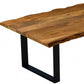 HomeRoots 68" Solid Wood Dining Table With Brown And Black Finish