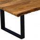 HomeRoots 68" Solid Wood Dining Table With Brown And Black Finish