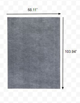 HomeRoots 6'x9' Grey Premier Rug Pad